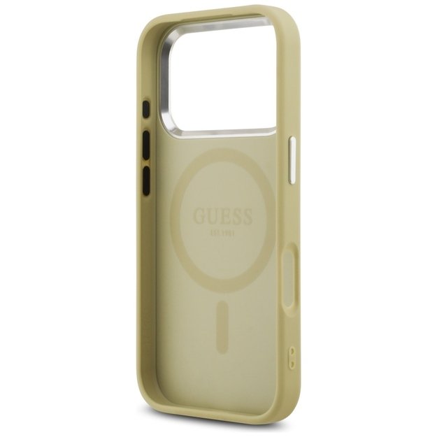 Guess Glitter Triangle Logo MagSafe Case for iPhone 17 Pro - Gold 6
