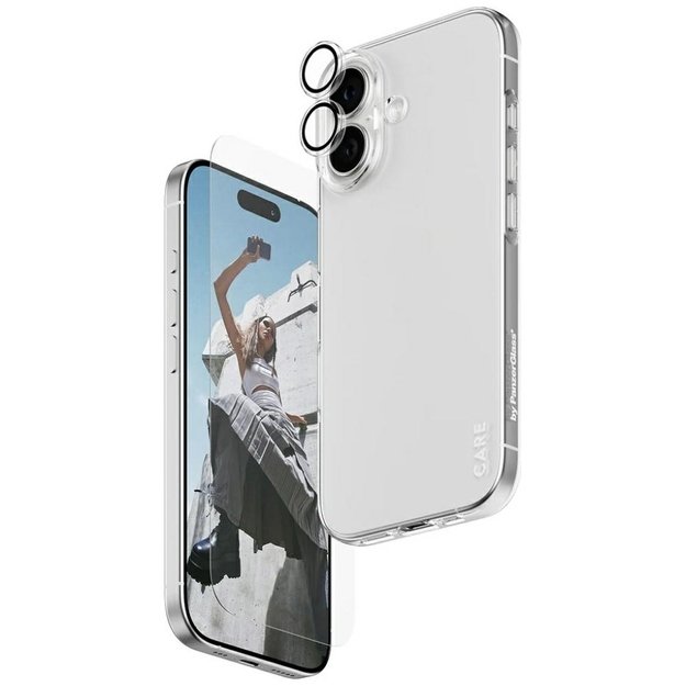 CARE by PanzerGlass Fashionable Combo 3in1 Case + Glass + Lens for iPhone 17 1