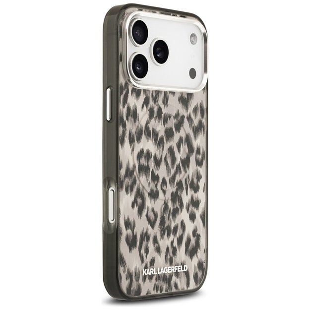 Karl Lagerfeld IML Leopard Pattern MagSafe Case for iPhone 17 Pro Max - Brown 3