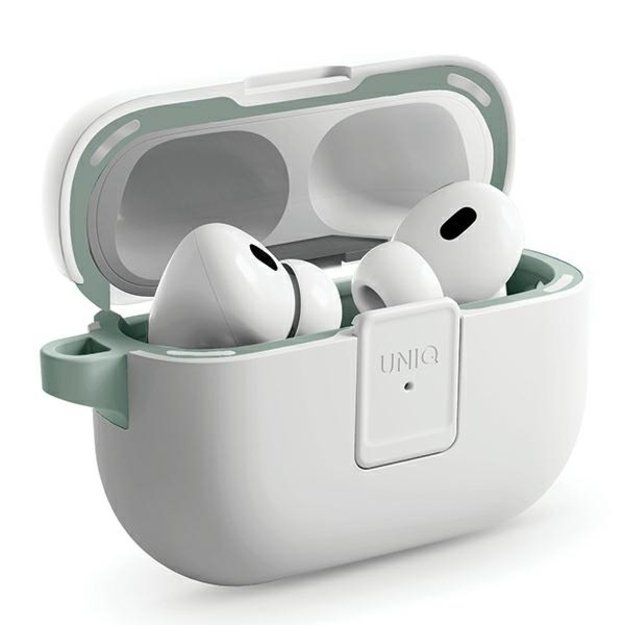 Uniq Clyde Lock Case AirPods Pro 2 - White and Green 2