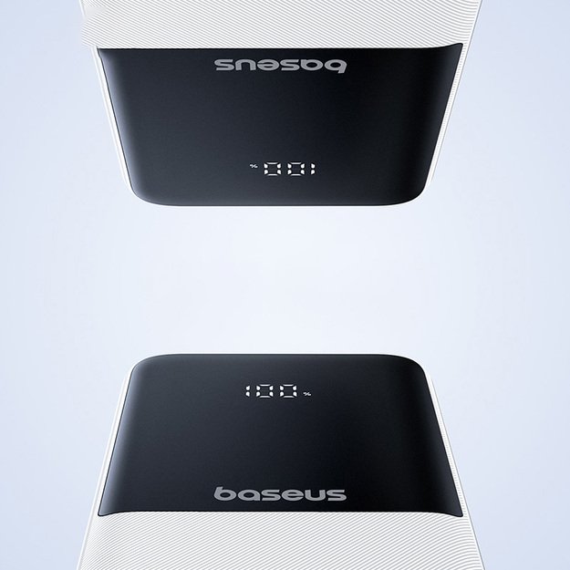 Powerbank Baseus Lipow 10000mAh 22,5W z dwoma wbudowanymi kablami (z kablem Baseus Simple USB-A - USB-C 3A 20cm) - biały 15