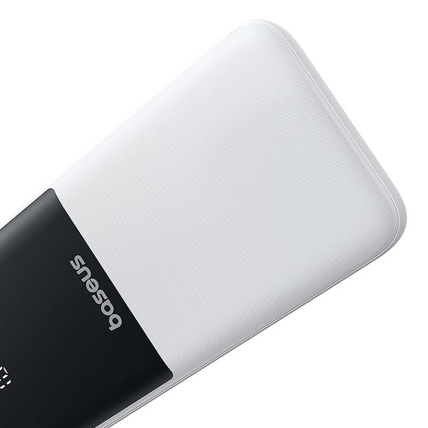 Powerbank Baseus Lipow 10000mAh 22,5W z dwoma wbudowanymi kablami (z kablem Baseus Simple USB-A - USB-C 3A 20cm) - biały 3