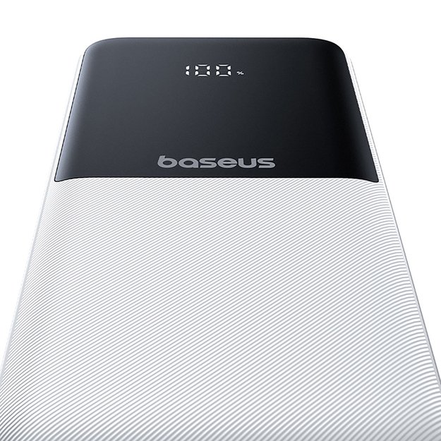 Powerbank Baseus Lipow 10000mAh 22,5W z dwoma wbudowanymi kablami (z kablem Baseus Simple USB-A - USB-C 3A 20cm) - biały 5