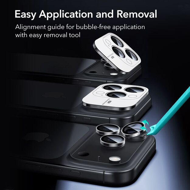 ESR Armorite Camera Protector for iPhone 14 Pro / Pro Max / 15 Pro / Pro Max / 16 Pro / Pro Max / 17 Pro / Pro Max - Clear 7