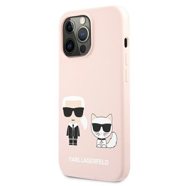 Karl Lagerfeld KLHCP13LSSKCI iPhone 13 Pro / 13  6,1  hardcase jasno różowy/light pink Silicone Karl & Choupette 8