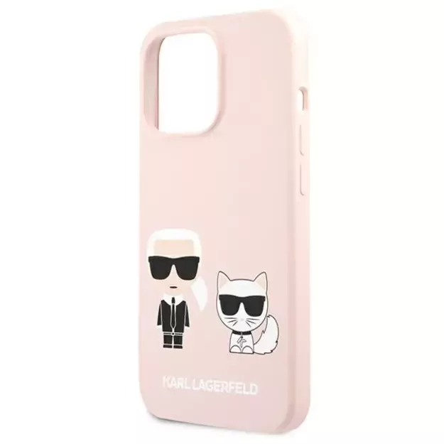 Karl Lagerfeld KLHCP13LSSKCI iPhone 13 Pro / 13  6,1  hardcase jasno różowy/light pink Silicone Karl & Choupette 5