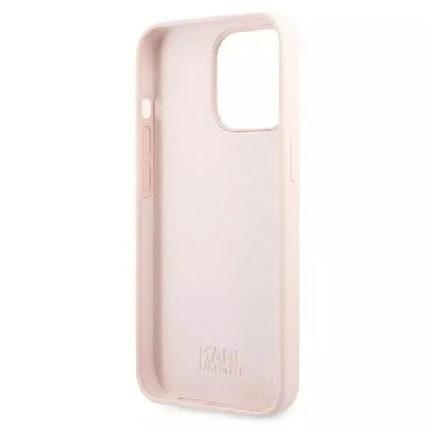 Karl Lagerfeld KLHCP13LSSKCI iPhone 13 Pro / 13  6,1  hardcase jasno różowy/light pink Silicone Karl & Choupette 6