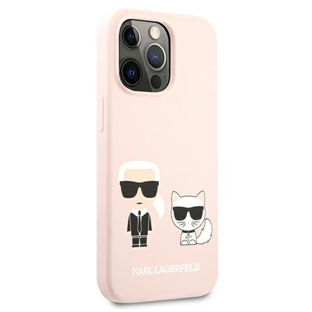 Karl Lagerfeld KLHCP13LSSKCI iPhone 13 Pro / 13  6,1  hardcase jasno różowy/light pink Silicone Karl & Choupette 10