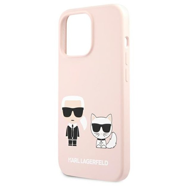 Karl Lagerfeld KLHCP13LSSKCI iPhone 13 Pro / 13  6,1  hardcase jasno różowy/light pink Silicone Karl & Choupette 12