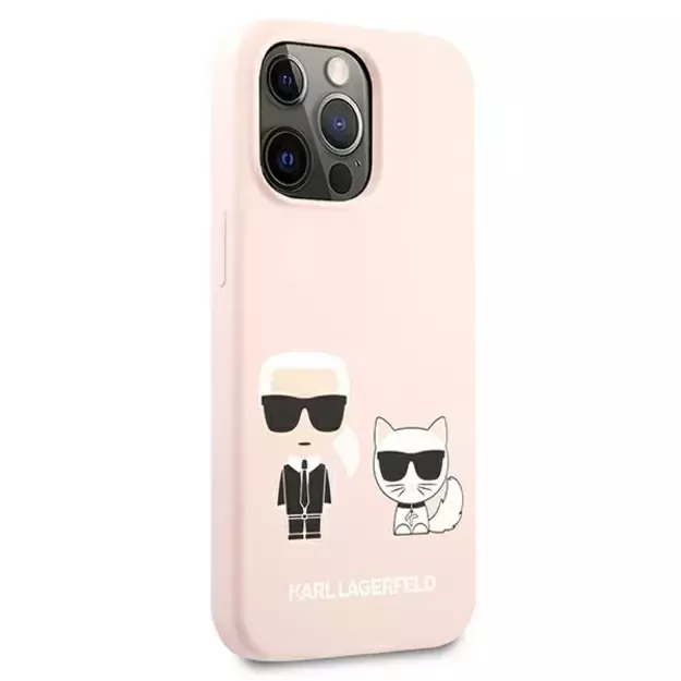 Karl Lagerfeld KLHCP13LSSKCI iPhone 13 Pro / 13  6,1  hardcase jasno różowy/light pink Silicone Karl & Choupette 3