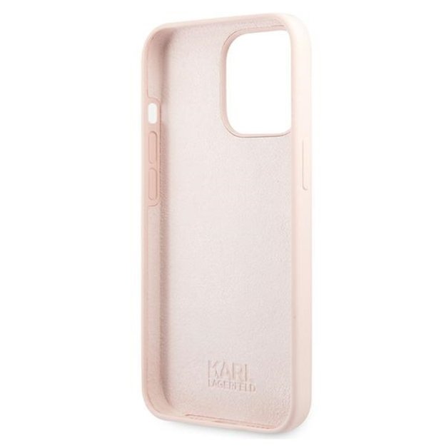 Karl Lagerfeld KLHCP13LSSKCI iPhone 13 Pro / 13  6,1  hardcase jasno różowy/light pink Silicone Karl & Choupette 13