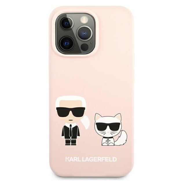 Karl Lagerfeld KLHCP13LSSKCI iPhone 13 Pro / 13  6,1  hardcase jasno różowy/light pink Silicone Karl & Choupette 9