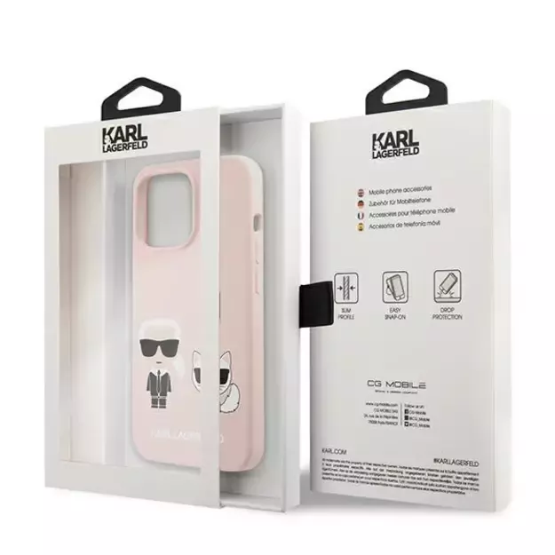 Karl Lagerfeld KLHCP13LSSKCI iPhone 13 Pro / 13  6,1  hardcase jasno różowy/light pink Silicone Karl & Choupette 7