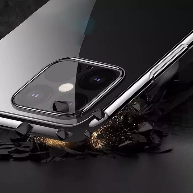 Clear Color Case Gel TPU Electroplating frame Cover for iPhone 13 Pro black 12