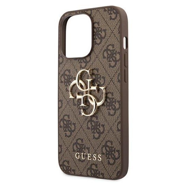 Guess GUHCP13L4GGMBR iPhone 13 Pro / 13 6.1&quot  brown/brown hardcase 4G Big Metal Logo 12