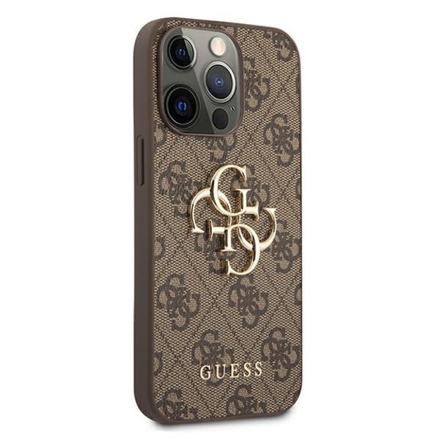 Guess GUHCP13L4GGMBR iPhone 13 Pro / 13 6.1&quot  brown/brown hardcase 4G Big Metal Logo 10