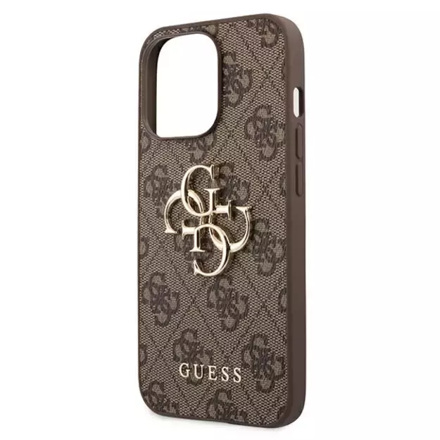 Guess GUHCP13L4GGMBR iPhone 13 Pro / 13 6.1&quot  brown/brown hardcase 4G Big Metal Logo 5