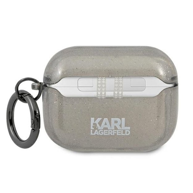 Karl Lagerfeld KLAPUKHGK AirPods Pro cover czarny/black Glitter Karl`s Head 3