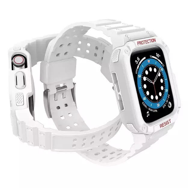 Protect Strap Band for Apple Watch 38/40/41mm Armored Case Strap - White 2