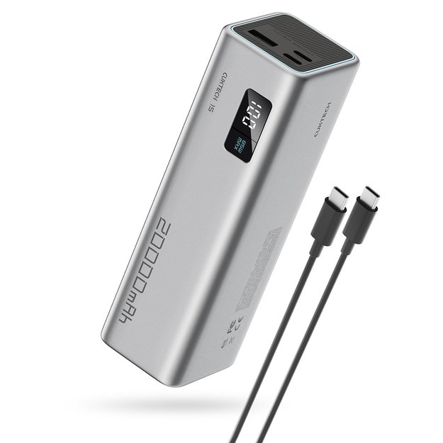 Powerbank Cuktech CUKP200XGLGR 100W 20000mAh 2 x USB-C 1 x USB-A - gray