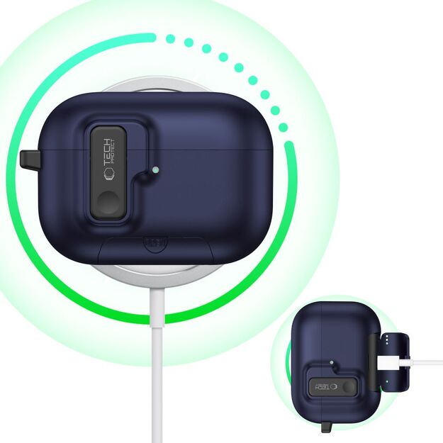 Tech-Protect Slim Hook Case for AirPods Pro 3 - Navy Blue 4