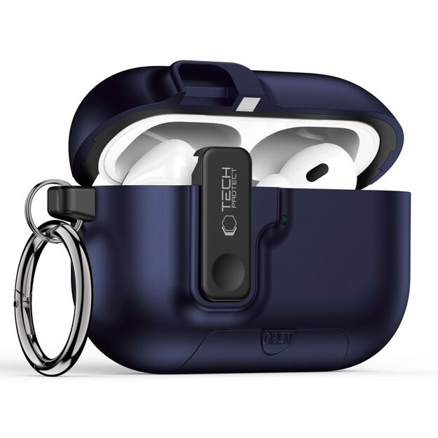 Tech-Protect Slim Hook Case for AirPods Pro 3 - Navy Blue 1