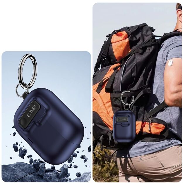 Tech-Protect Slim Hook Case for AirPods Pro 3 - Navy Blue 8