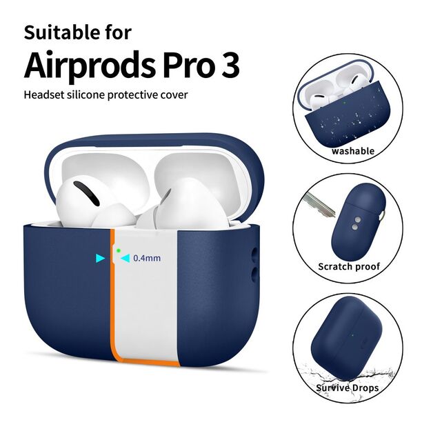 Tech-Protect Silicone Case for AirPods Pro 3 - Navy Blue 3
