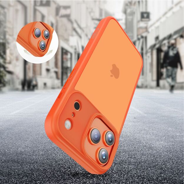 Tech-Protect MagMat case for iPhone 17 Pro - orange and matte 5