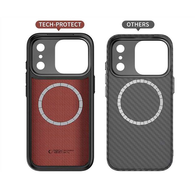 Tech-Protect Kevlar Aramid MagSafe case for iPhone 17 Pro Max - black 4