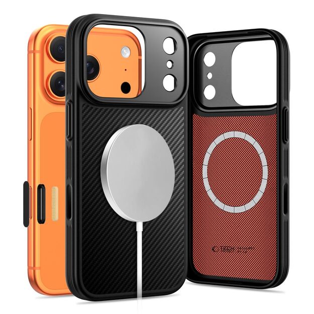 Tech-Protect Kevlar Aramid MagSafe case for iPhone 17 Pro Max - black 1