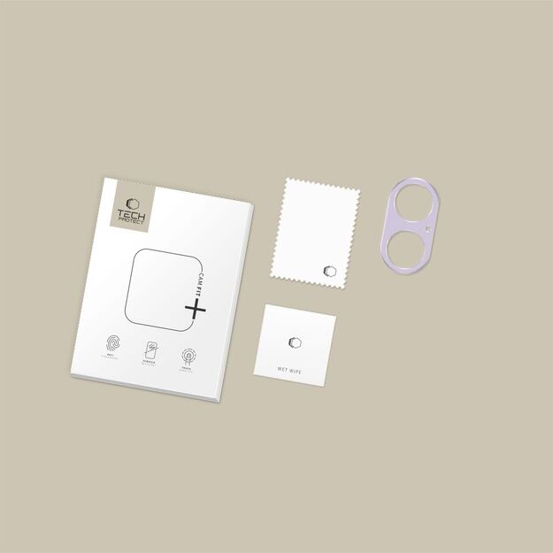 Tech-Protect Camalloy Fit+ Camera Glass for iPhone 17 - Purple 3