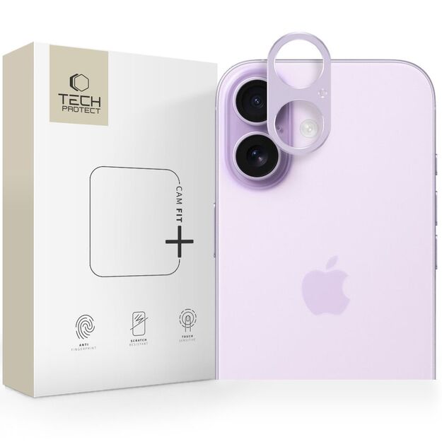 Tech-Protect Camalloy Fit+ Camera Glass for iPhone 17 - Purple