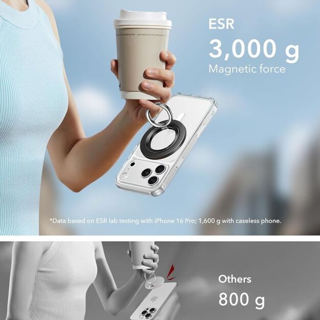 ESR Magnetic HaloLock MagSafe Phone Holder - Black 4