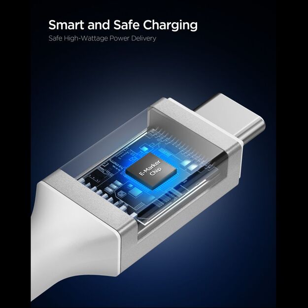 Spigen EB24012CC USB-C Cable 240W 120cm - White 2
