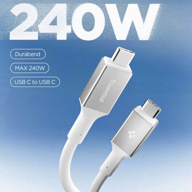 Spigen EB24012CC USB-C Cable 240W 120cm - White 1