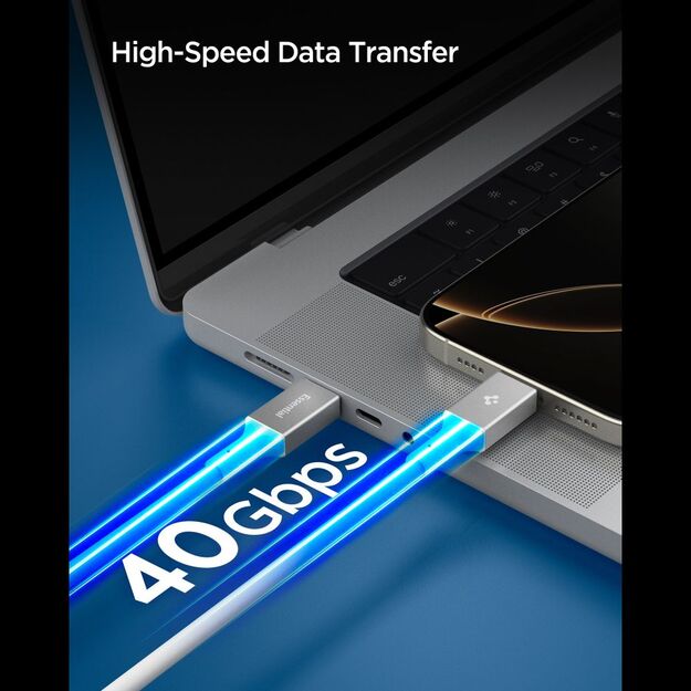 Spigen EB24012CC USB-C Cable 240W 120cm - White 3