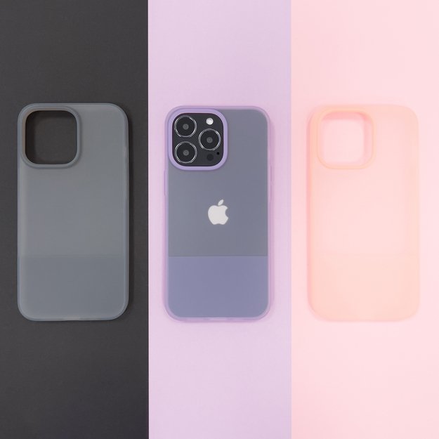 Kingxbar Plain Series case cover for iPhone 13 Pro Max silicone case gray 5