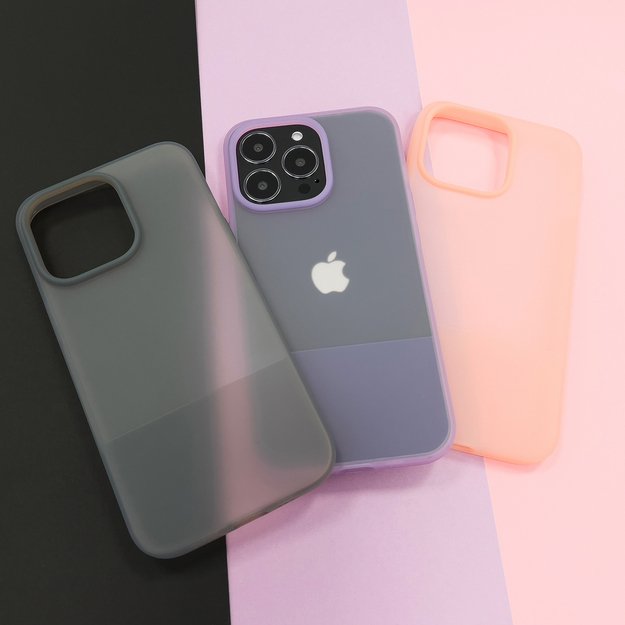 Kingxbar Plain Series case cover for iPhone 13 Pro Max silicone case gray 6