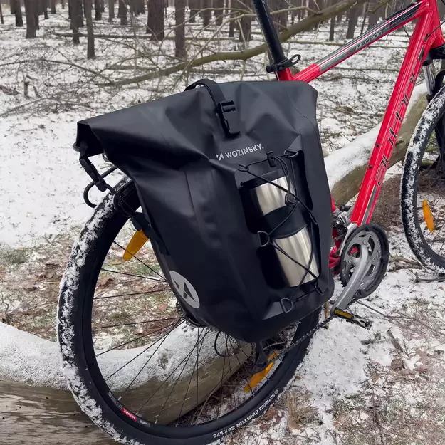 Wozinsky waterproof bicycle bag trunk pannier 25l black (WBB24BK) 19
