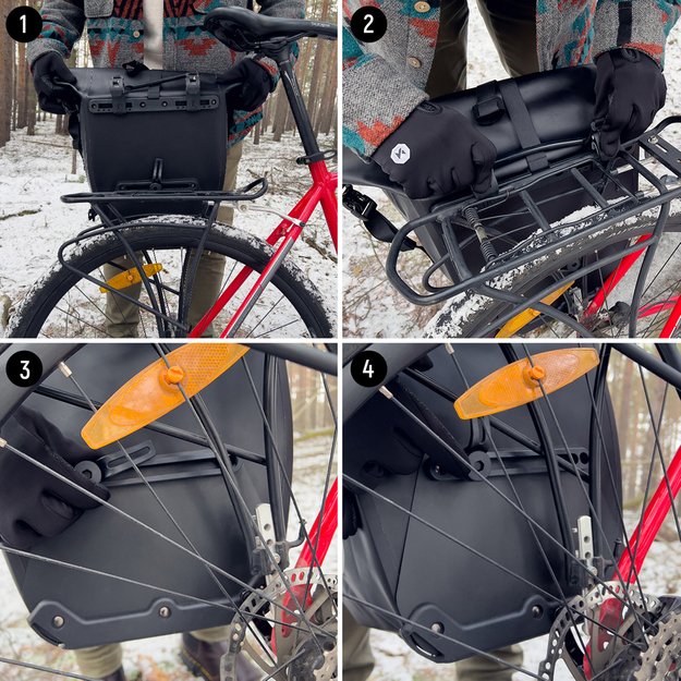 Wozinsky waterproof bicycle bag trunk pannier 25l black (WBB24BK) 39