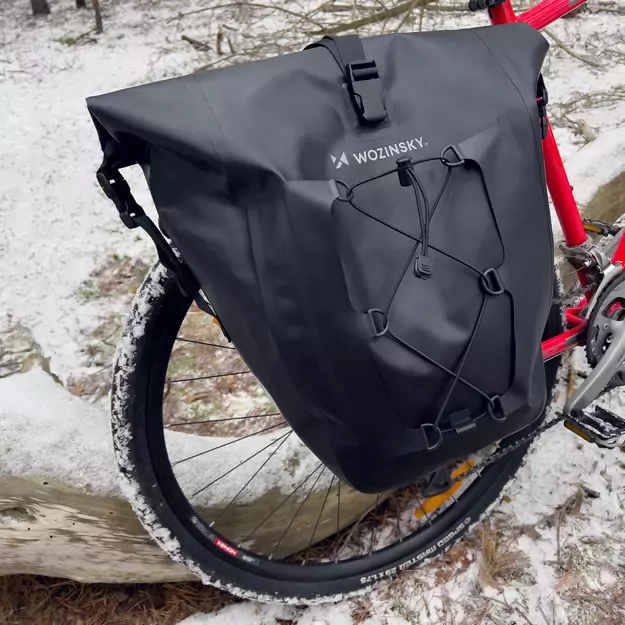 Wozinsky waterproof bicycle bag trunk pannier 25l black (WBB24BK) 18