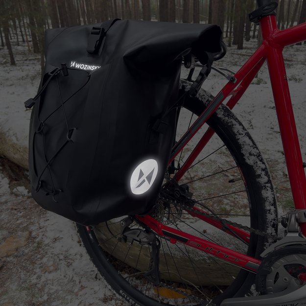 Wozinsky waterproof bicycle bag trunk pannier 25l black (WBB24BK) 43