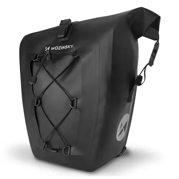 Wozinsky waterproof bicycle bag trunk pannier 25l black (WBB24BK) 1