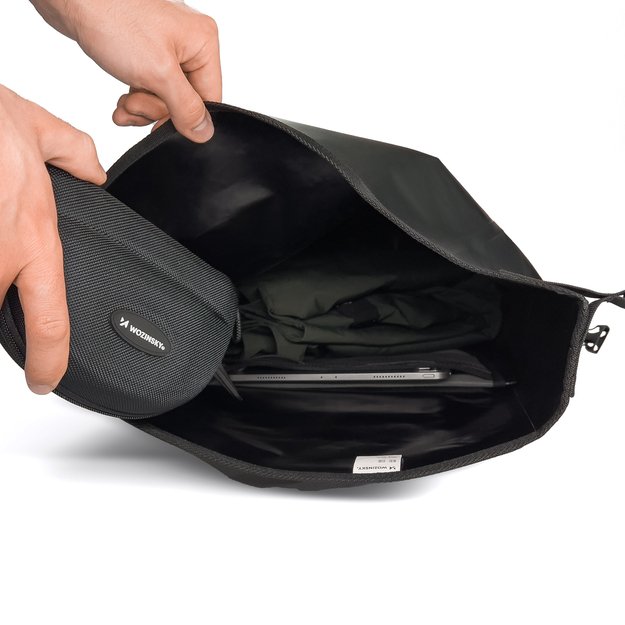 Wozinsky waterproof bicycle bag trunk pannier 25l black (WBB24BK) 36
