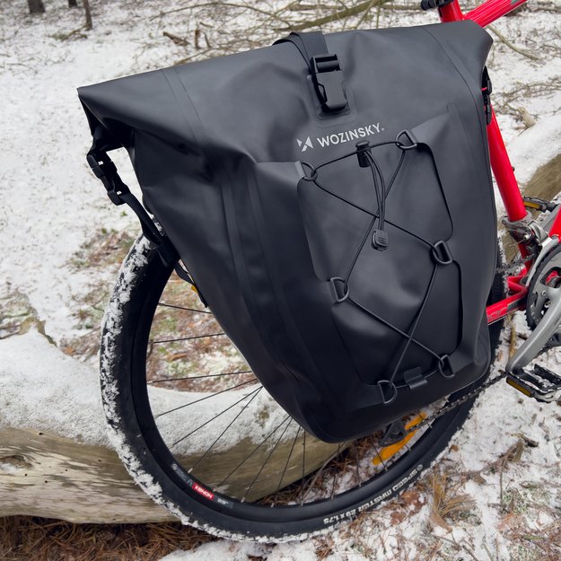 Wozinsky waterproof bicycle bag trunk pannier 25l black (WBB24BK) 40