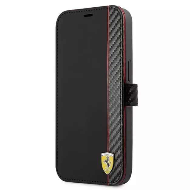 Ferrari FESAXFLBKP13SBK iPhone 13 mini 5.4&quot  black/black book On Track Carbon Stripe