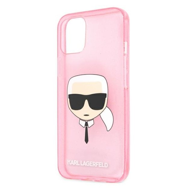 Karl Lagerfeld KLHCP13SKHTUGLP iPhone 13 mini 5,4  różowy/pink hardcase Glitter Karl s Head 5