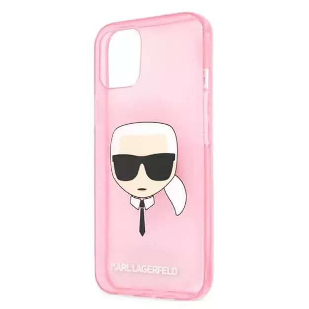 Karl Lagerfeld KLHCP13SKHTUGLP iPhone 13 mini 5,4  różowy/pink hardcase Glitter Karl s Head 12