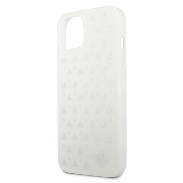 Mercedes MEHCP13SESPWH iPhone 13 mini 5,4  biały/white hardcase Silver Stars Pattern 12